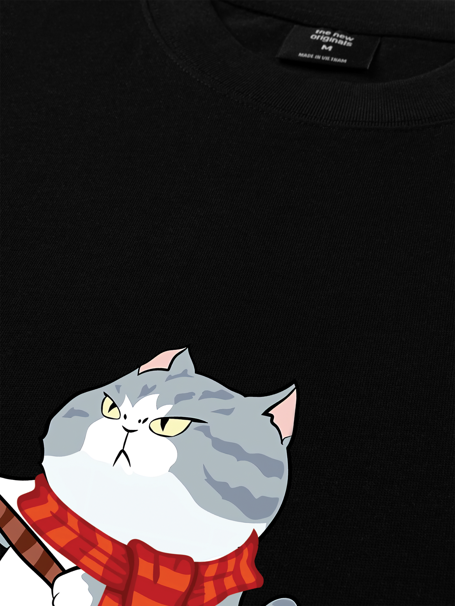 Áo Thun Relaxed Fit Funny Couple Cat