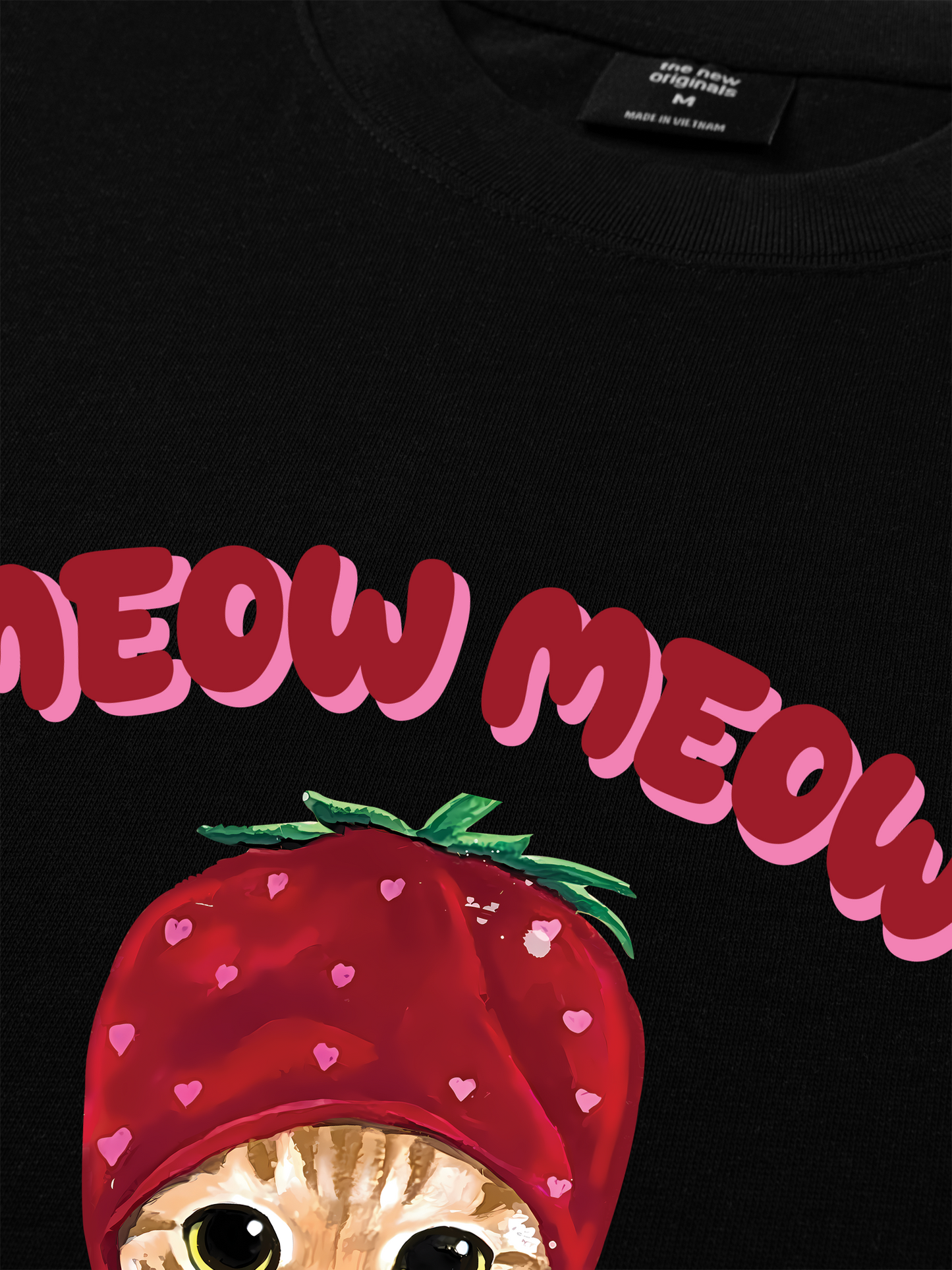 Áo Thun Relaxed Fit Meow Meow Strawberry
