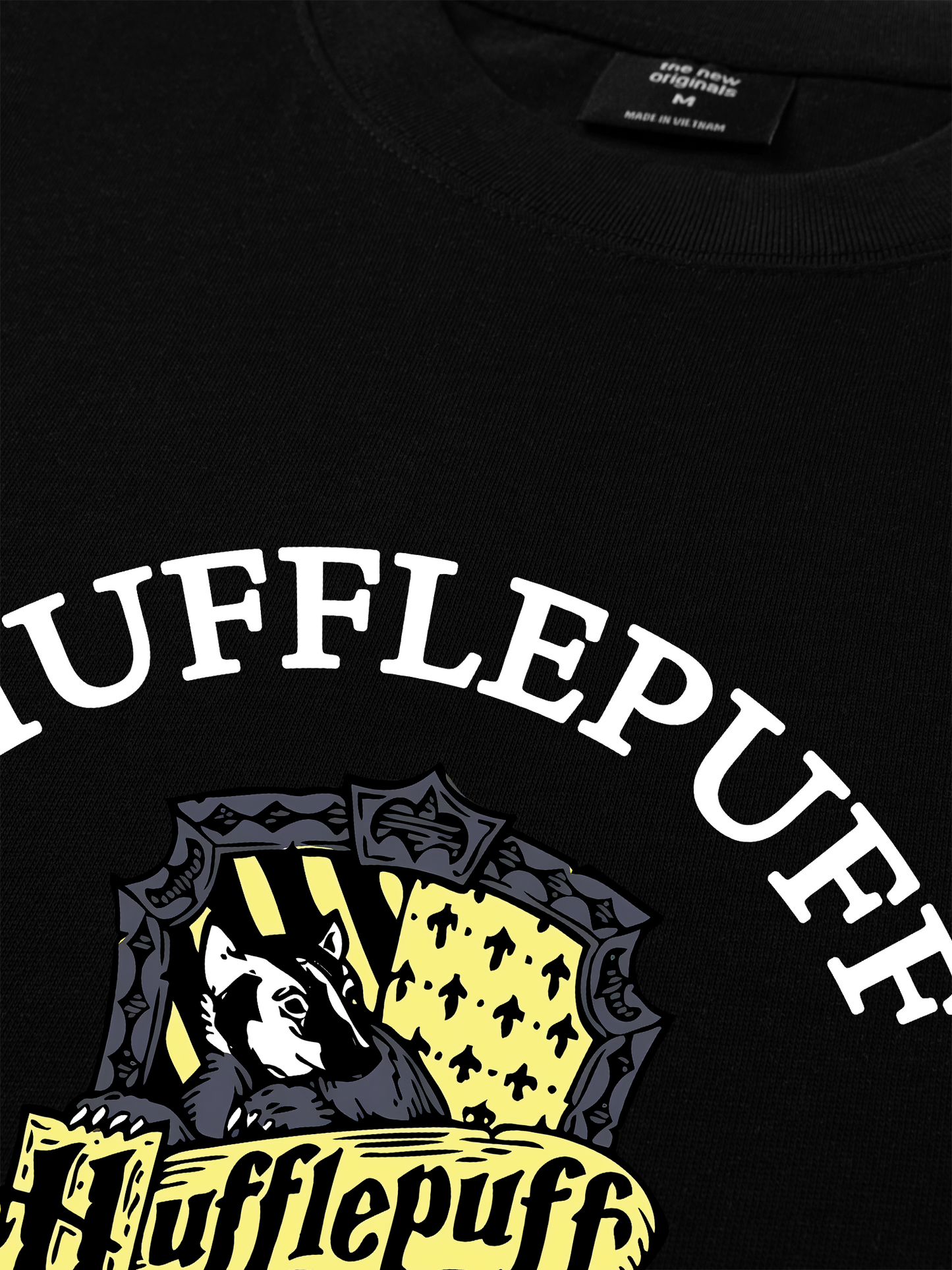 Áo Thun Relaxed Fit Harry Potter Huflepuff Vintage