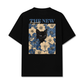 Áo Thun Relaxed Fit Blue Flower Cat