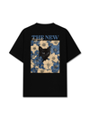 Áo Thun Relaxed Fit Blue Flower Cat