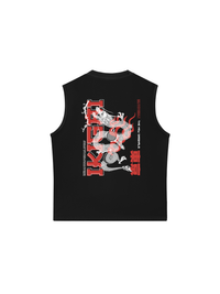 Áo Ba Lỗ Relaxed Fit Japan Spirit Ikigai Dragon
