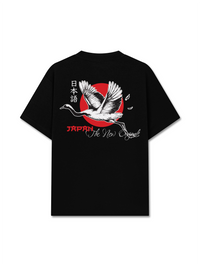 Áo Thun Relaxed Fit Japan Spirit Red Crowned Crane
