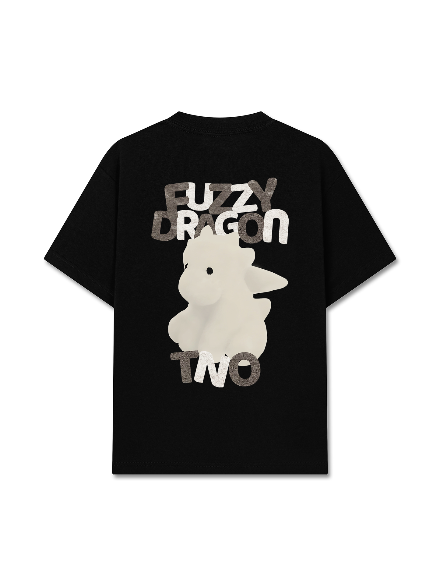 Áo Thun Relaxed Fit  Fuzzy Font Dragon