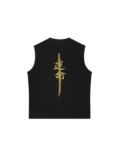 Áo Ba Lỗ Relaxed Fit Japan Spirit Yellow Katana