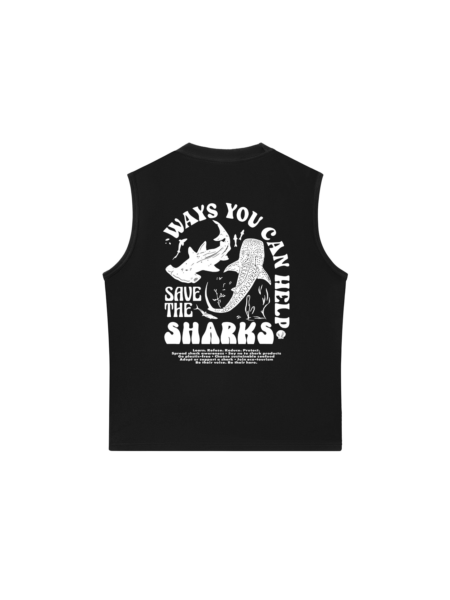 Áo Ba Lỗ Relaxed Fit Ocean Save The Shark