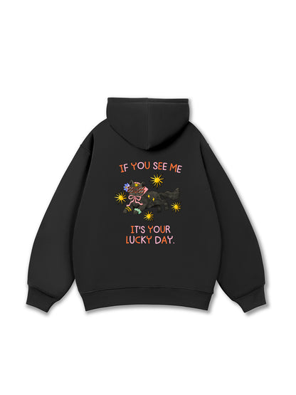 Lucky day cat Hoodie