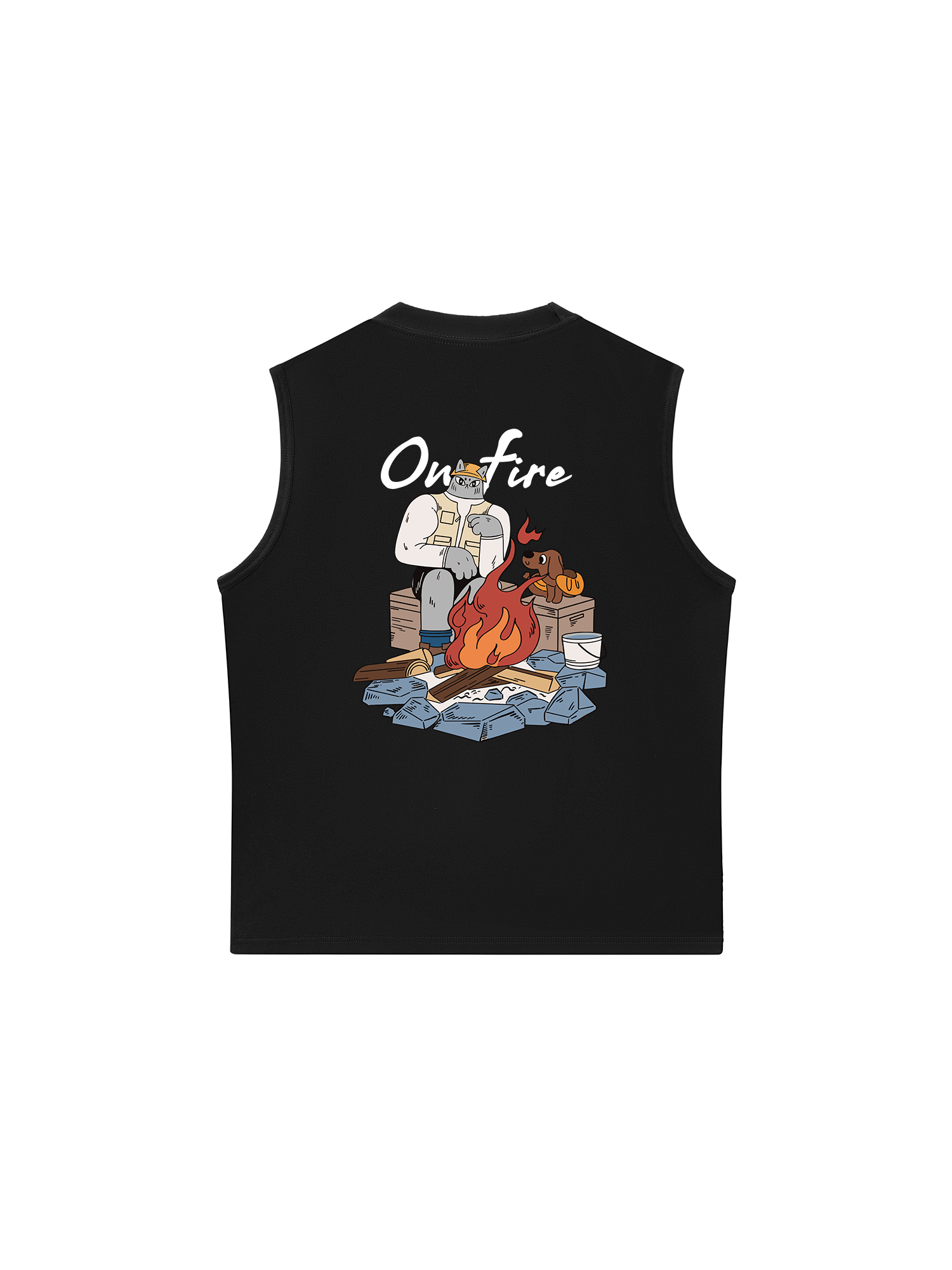 Áo Ba Lỗ Relaxed Fit On Fire