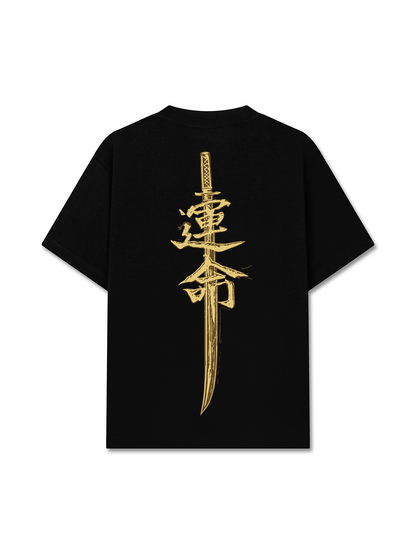Áo Thun Relaxed Fit Japan Spirit Yellow Katana
