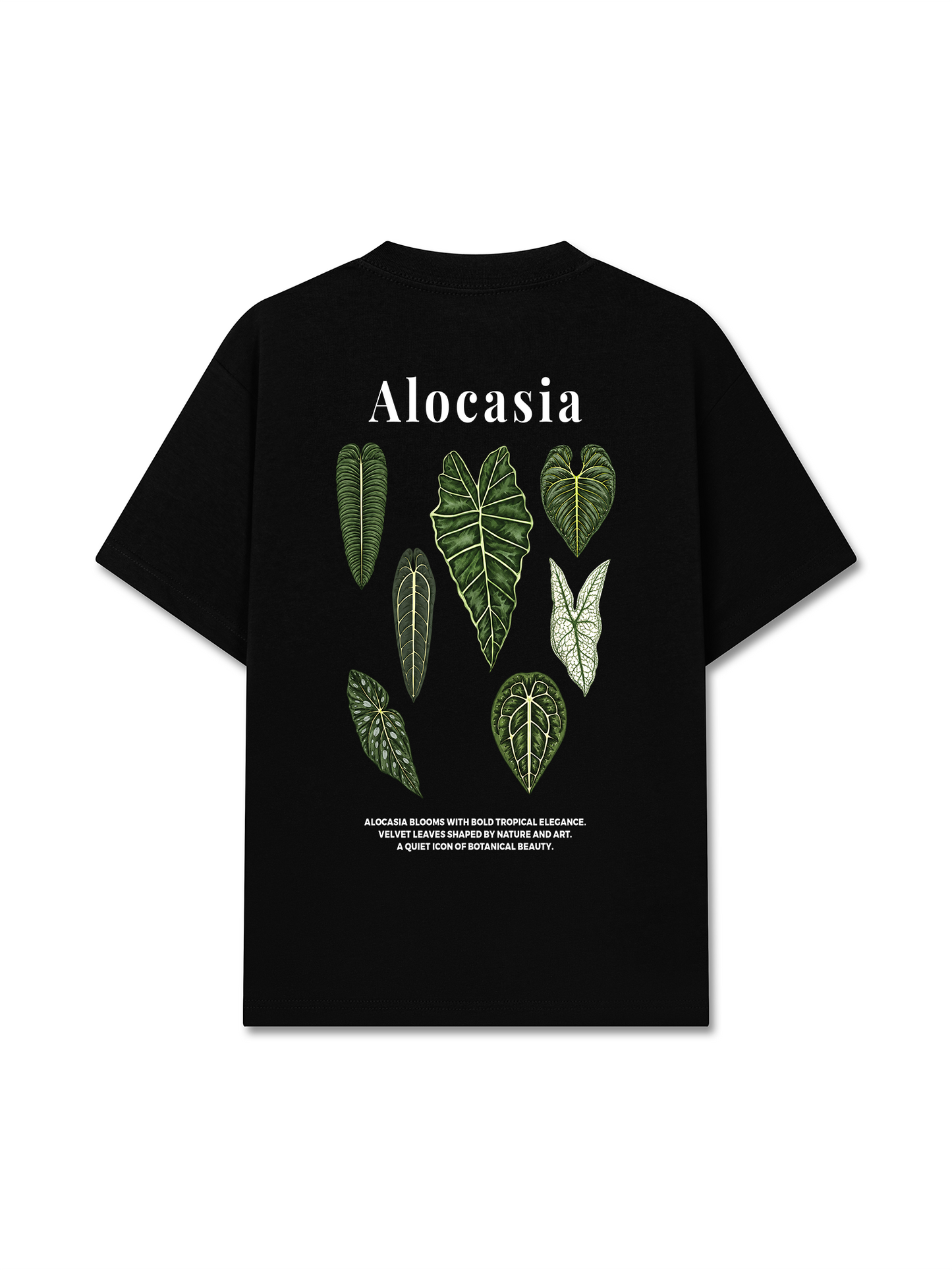 Áo Thun Relaxed Fit Tropical Alocasia Quote