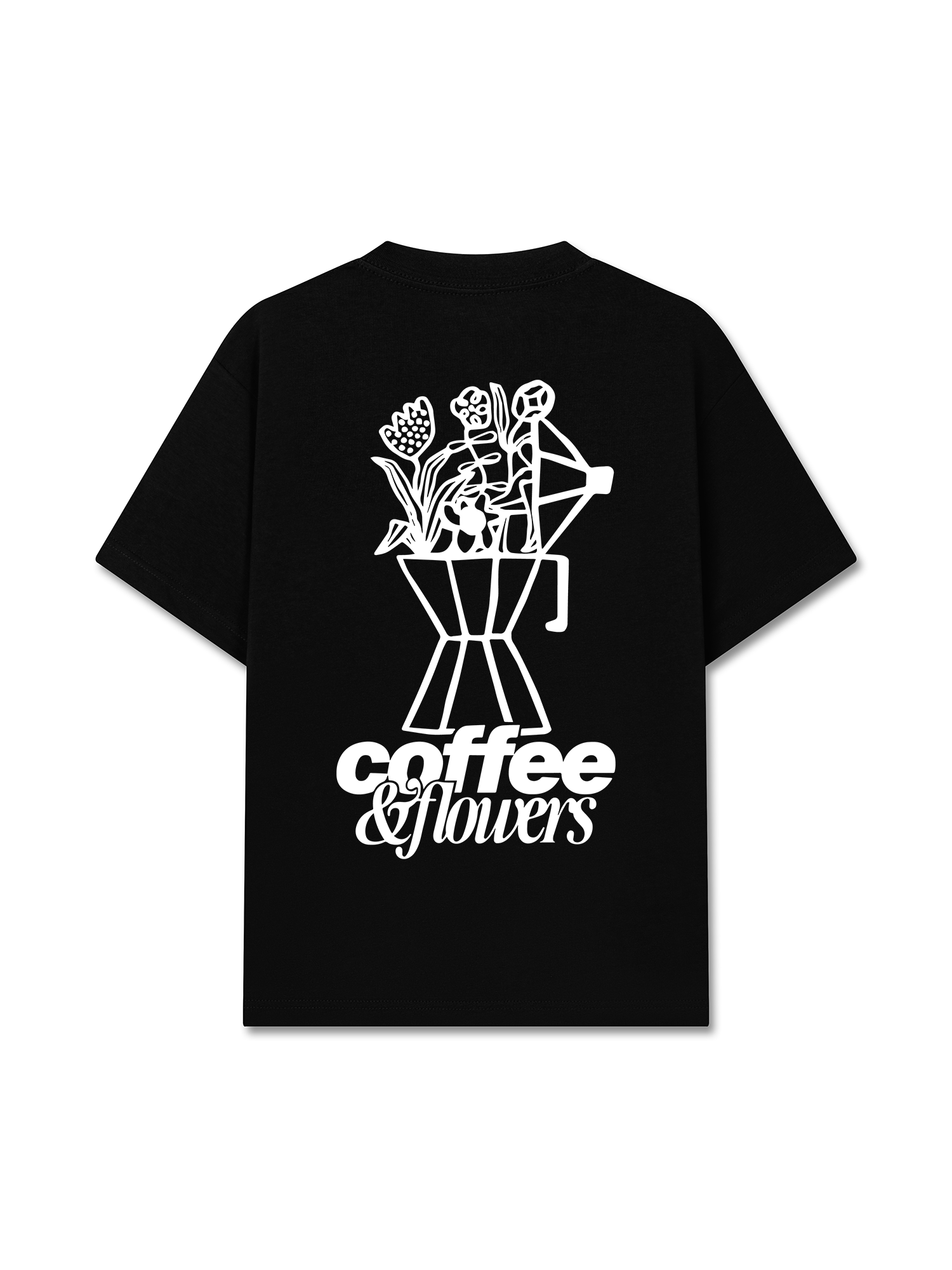 Áo Thun Relaxed Fit  Coffee & Flowers Oversized