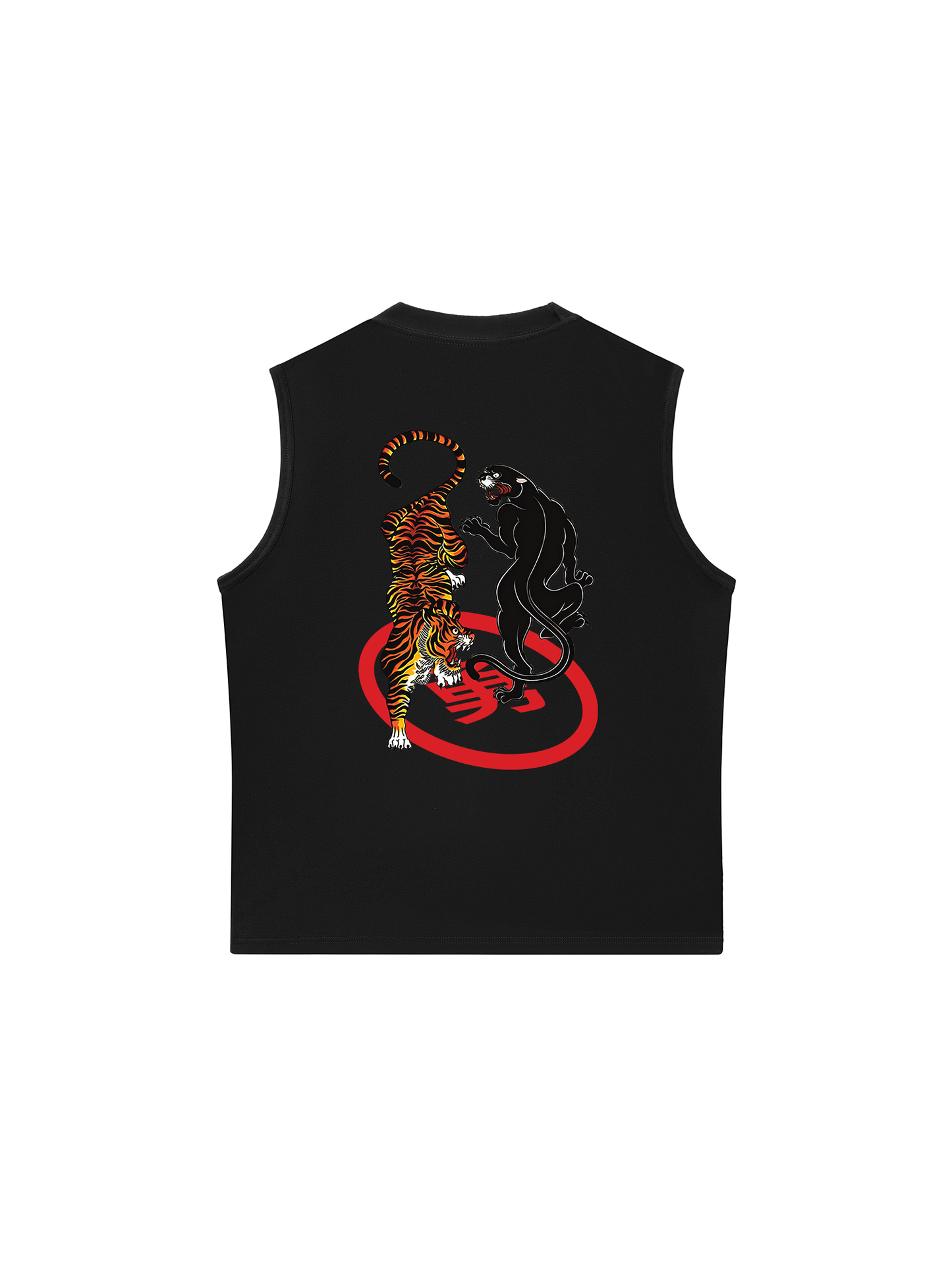 Áo Ba Lỗ Relaxed Fit Japan Spirit Tiger And Black Panther