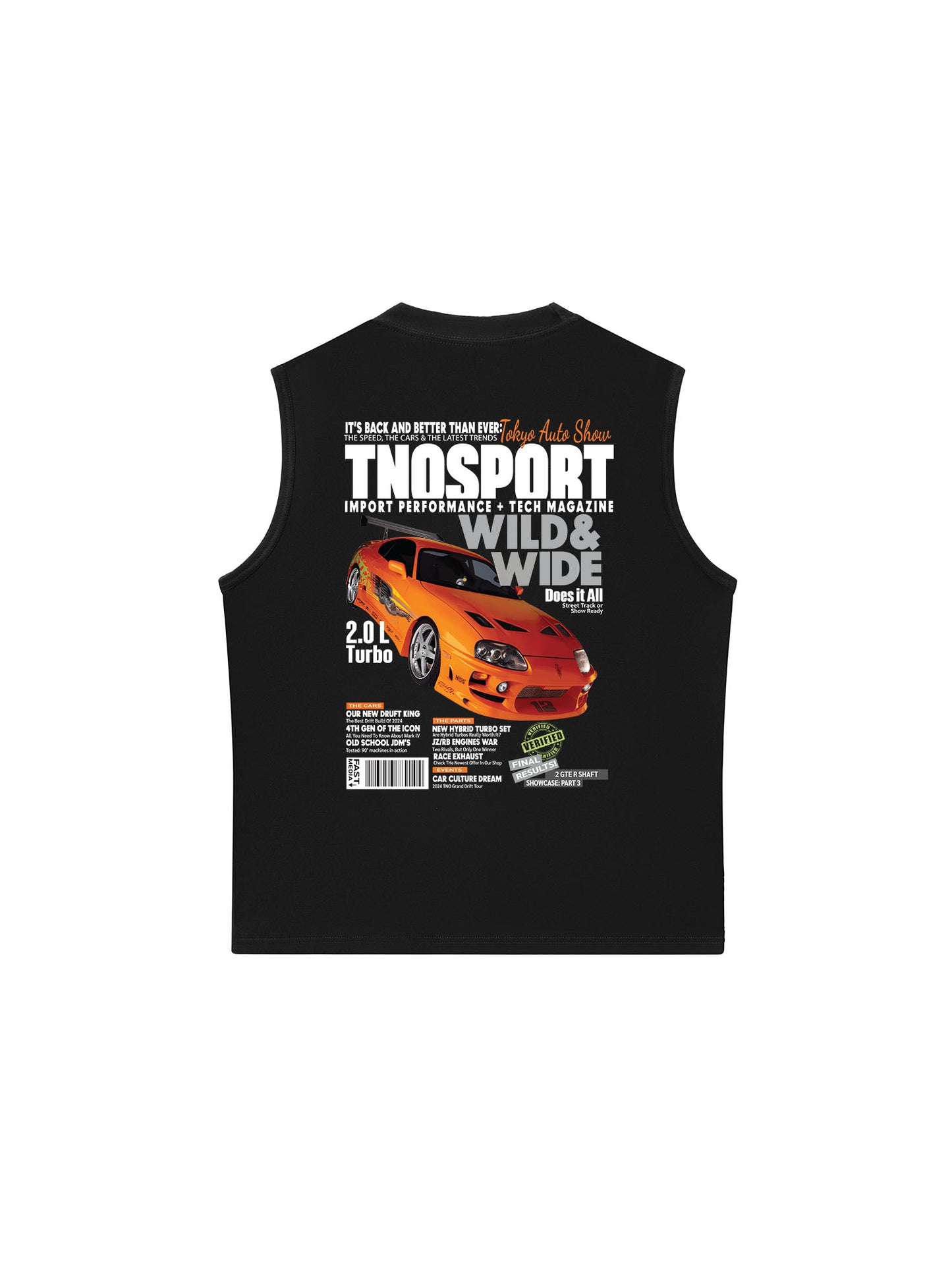 Áo Ba Lỗ Relaxed Fit CAR Orginals Sport Orange