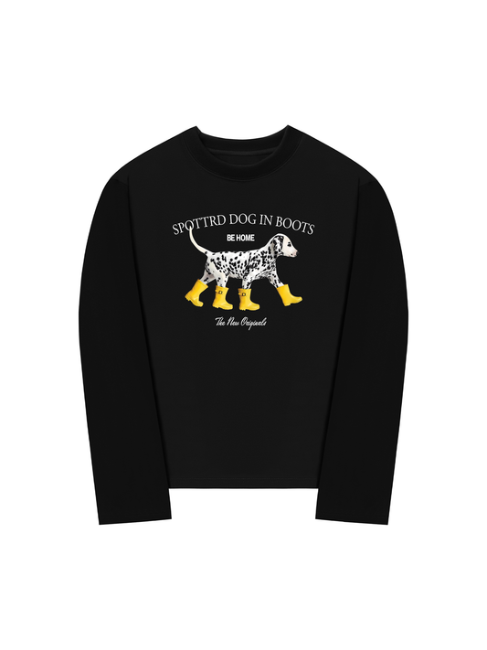 Áo Thun Dài Tay Animal Cute Puppy Yellow Boots