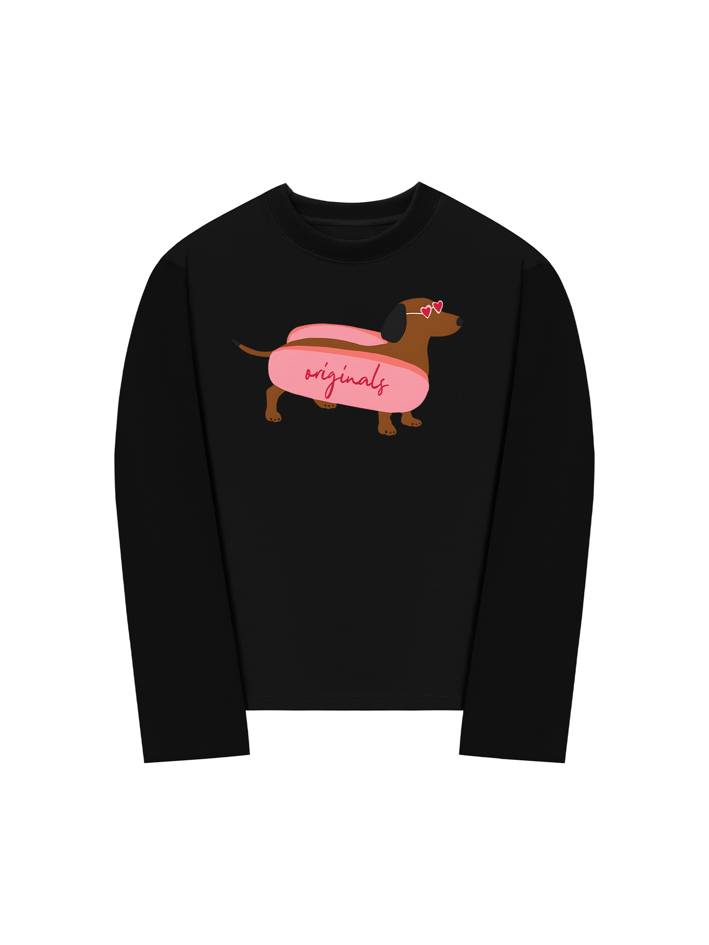 Áo Thun Dài Tay Pink Dachshund