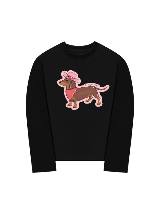 Áo Thun Dài Tay Howdy Dachshund