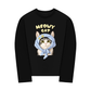 Áo Thun Dài Tay Blue Plaid Meowy Cat