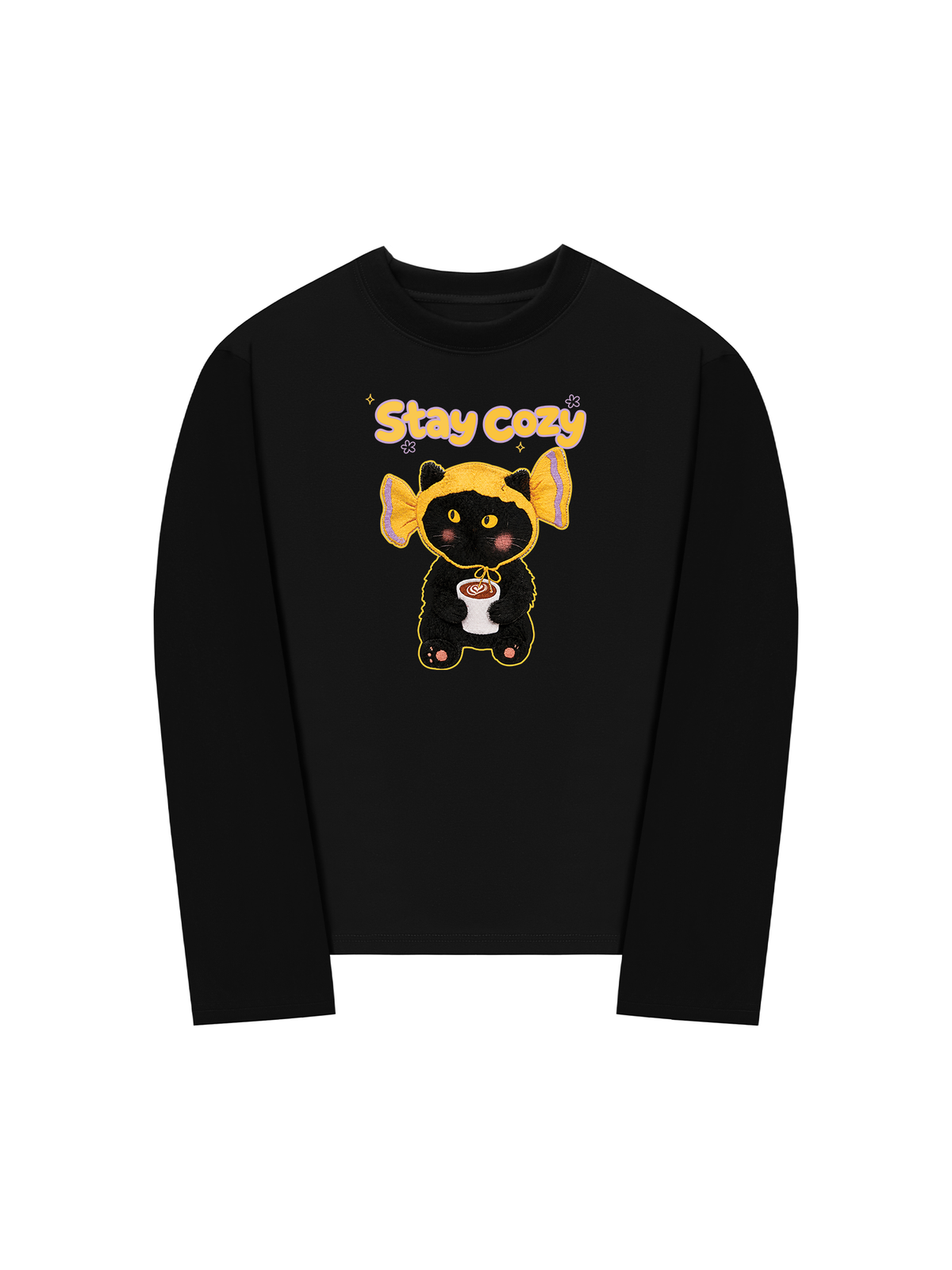 Áo Thun Dài Tay Stay Cozy Candy Cat