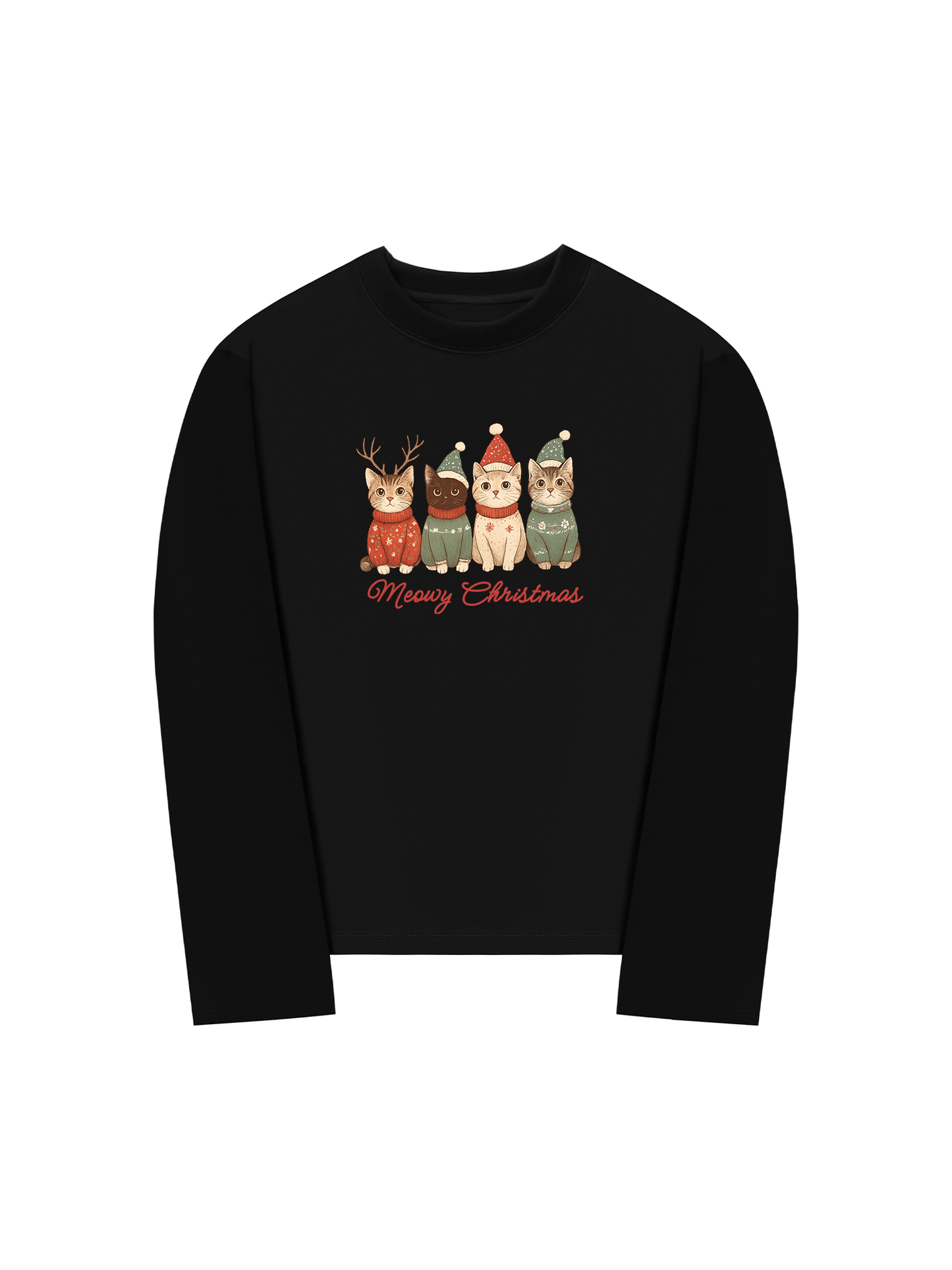 Áo Thun Dài Tay Meowy Christmas