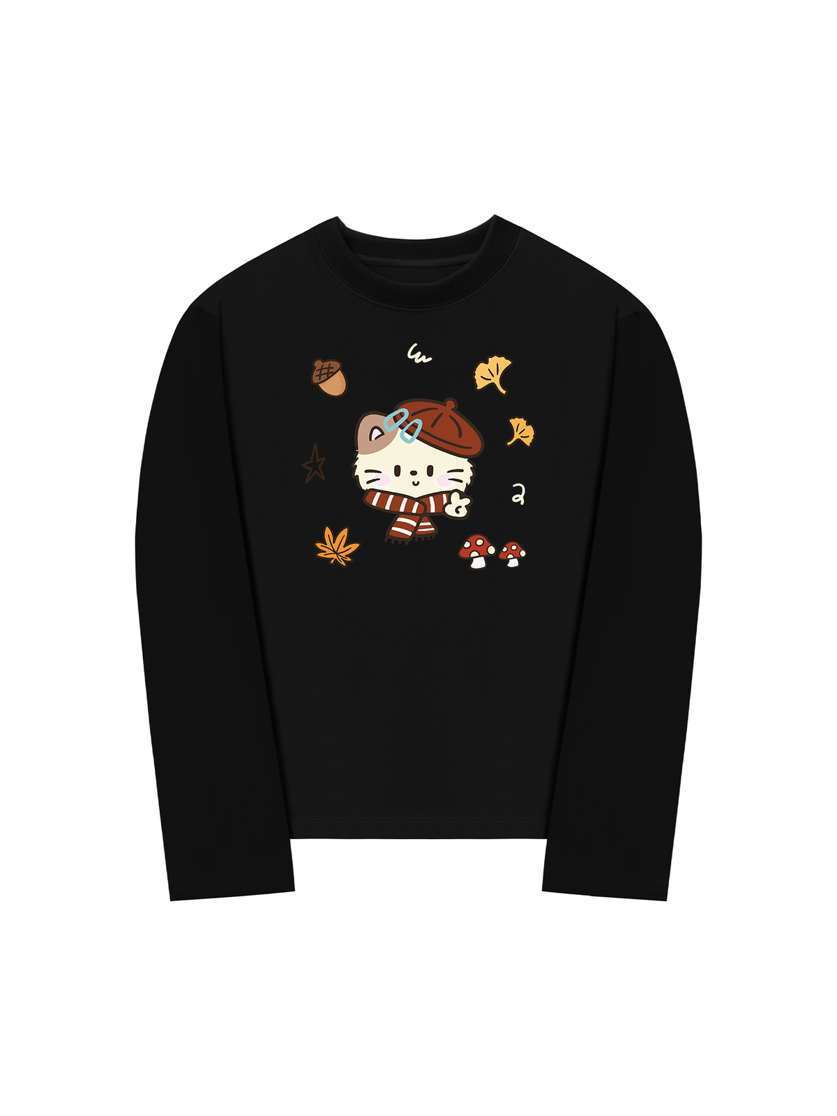 Áo Thun Dài Tay Meow Autumn Vibes