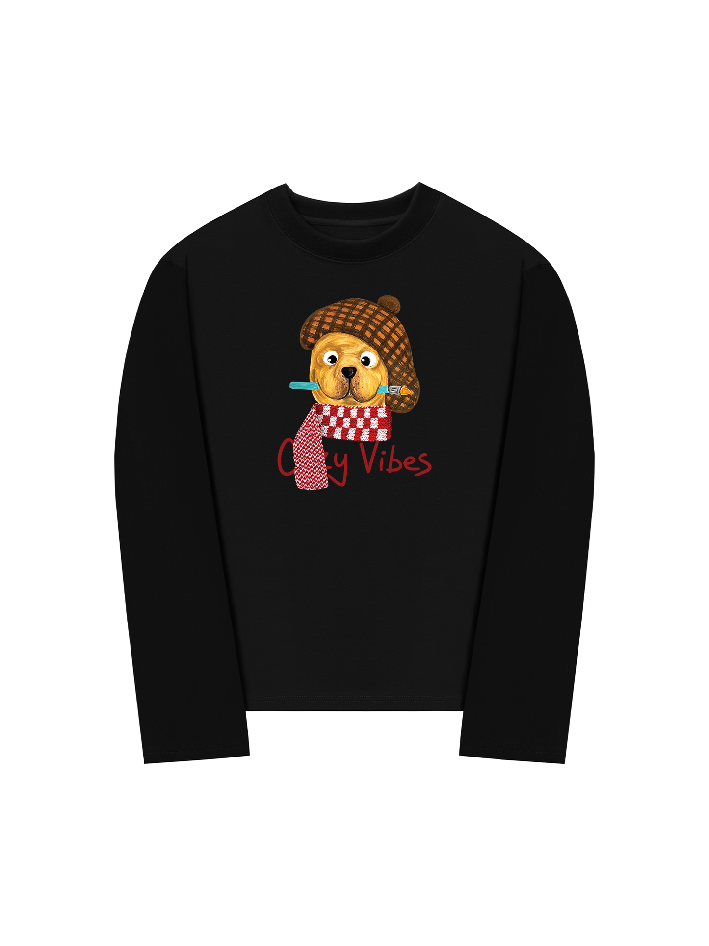 Áo Thun Dài Tay Cozy Vibes Puppy
