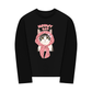 Áo Thun Dài Tay Meowy Cat Pink Plaid