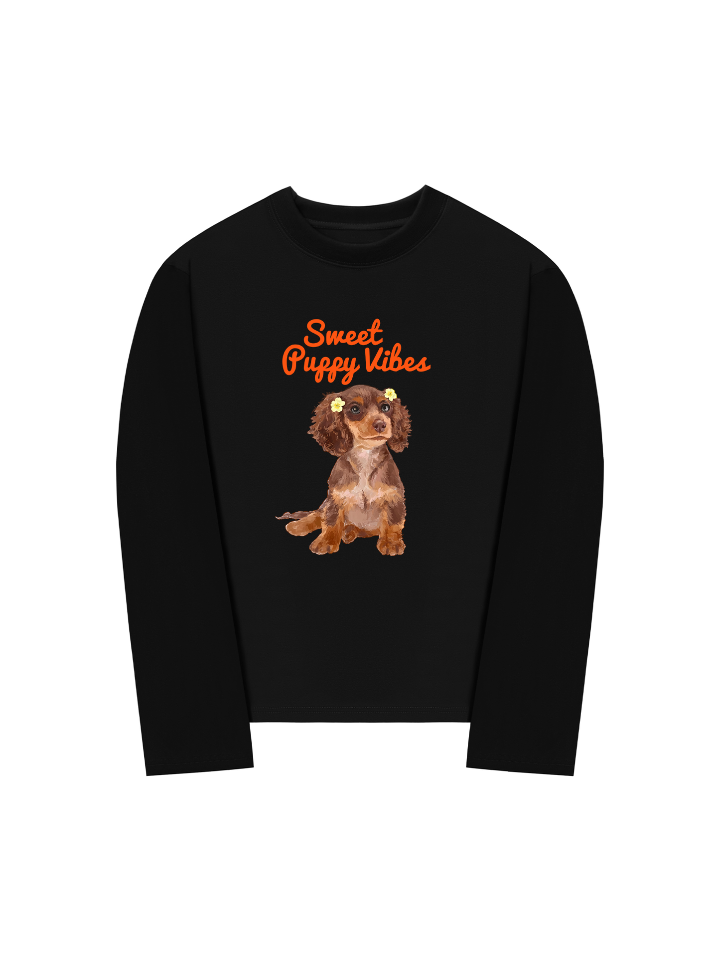 Áo Thun Dài Tay Sweet Puppy Vibe