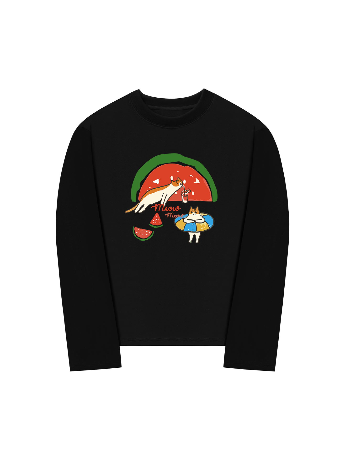 Áo Thun Dài Tay Meow Meow Watermelon