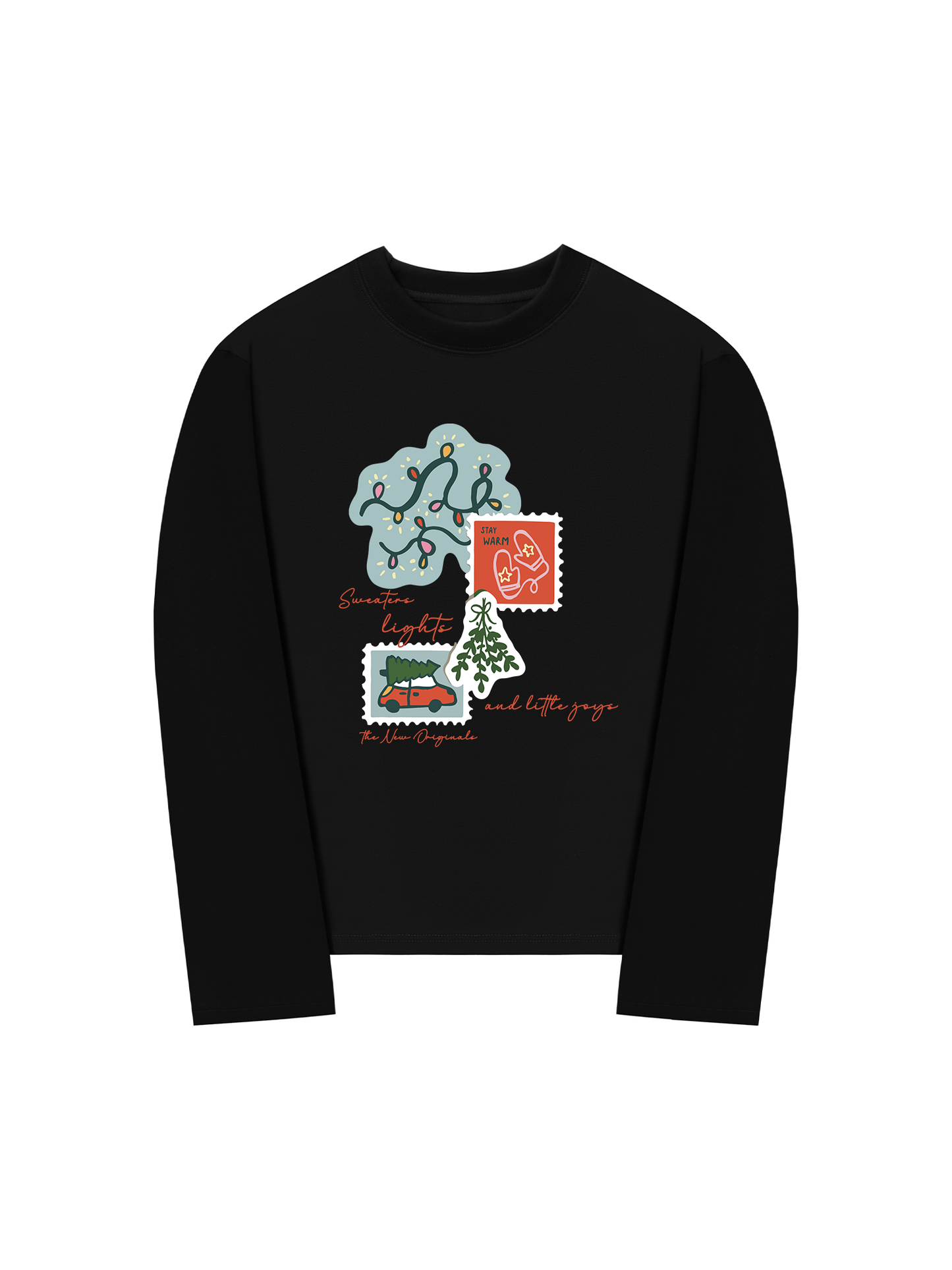 Áo Thun Dài Tay Sweater, lights, and little joy