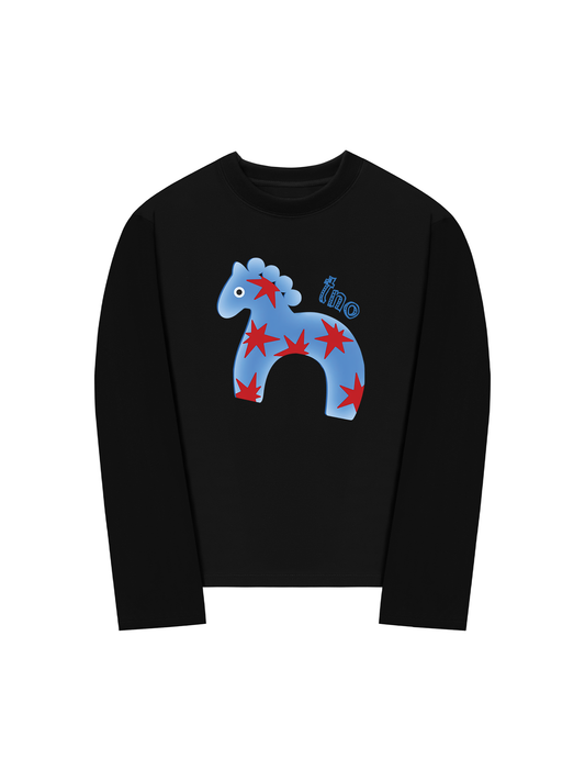 Áo Thun Dài Tay 26 - Blue Horse