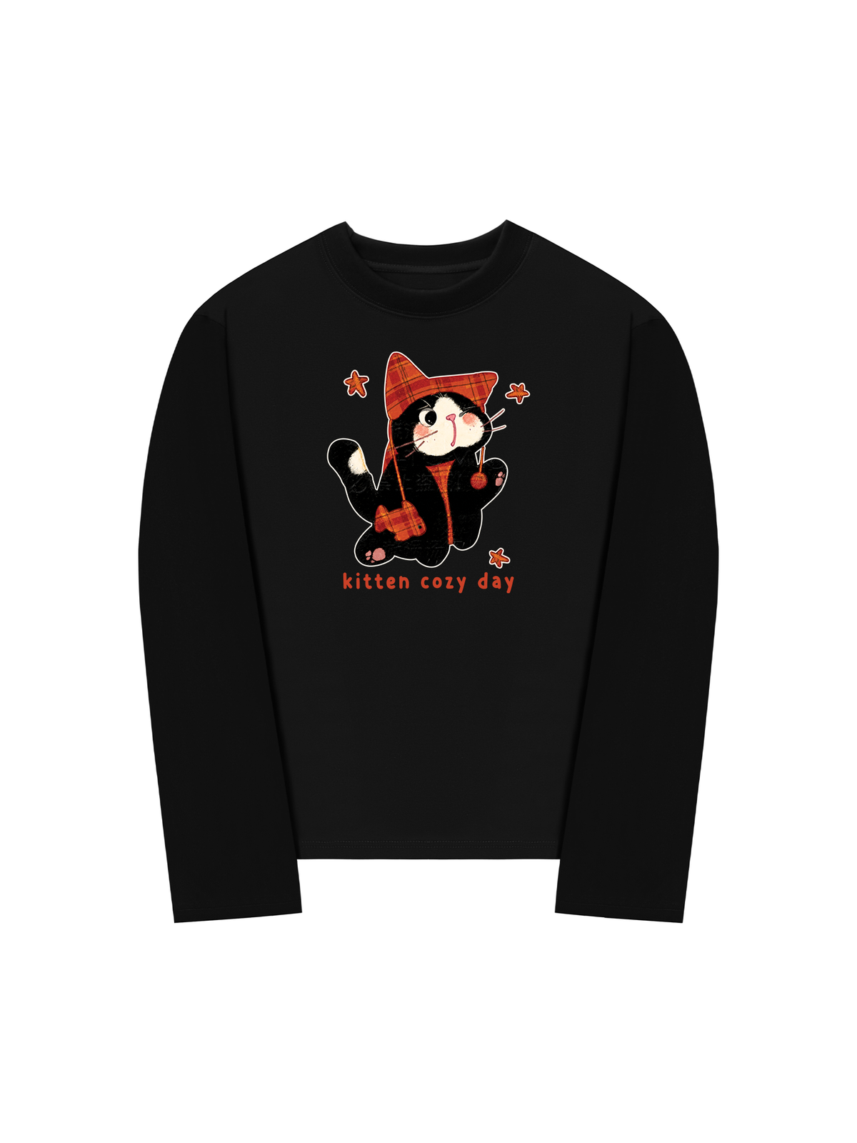 Áo Thun Dài Tay  Kitten Cozy Day