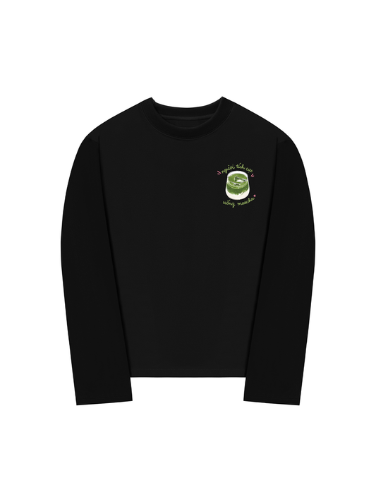 Áo Thun Dài Tay Người Tích Cực Uống Matcha