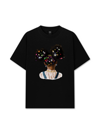 Áo Thun Relaxed Fit Colorful Diamond Hairpin Afro Girl