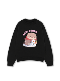 Áo Sweater Nỉ Hai Da Animal Red Cute Beaver