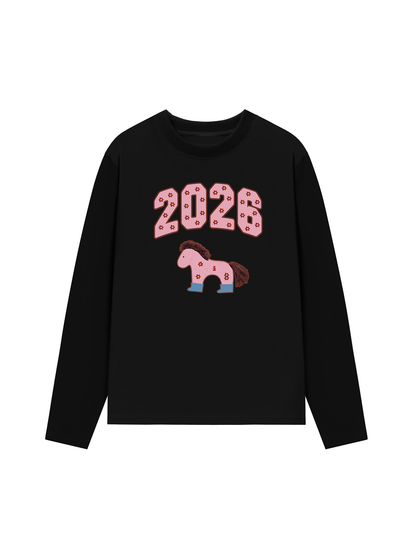 Áo Thun Dài Tay 2026 Pink Horse
