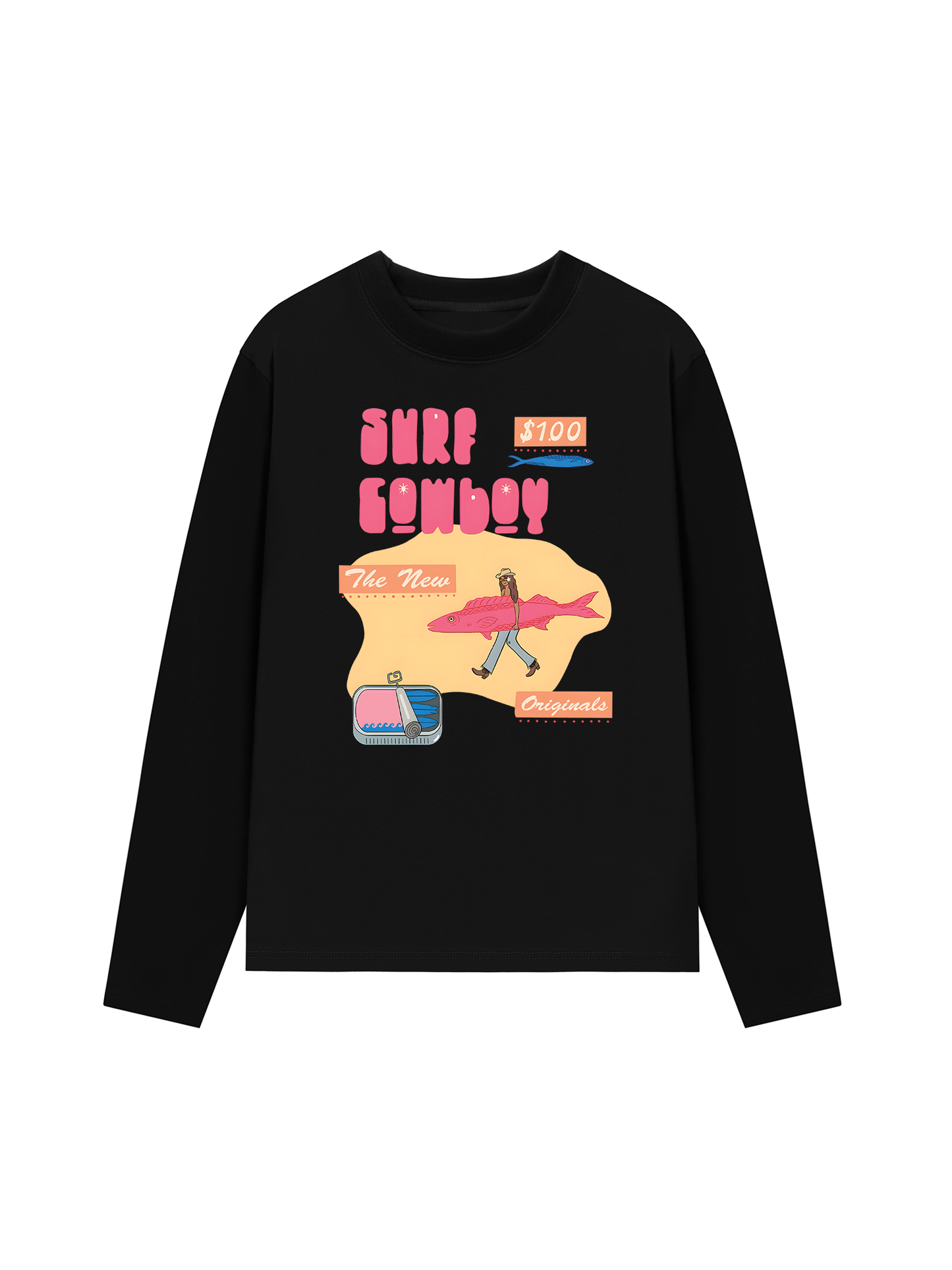 Áo Thun Dài Tay Summer Vibes GoTo Beach Cowboy