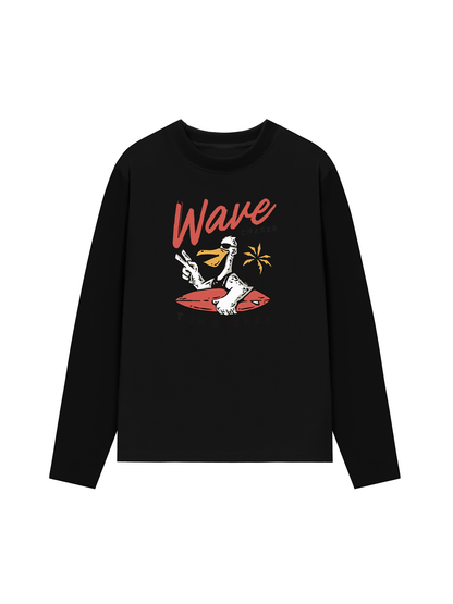 Áo Thun Dài Tay Ocean Duck Waves