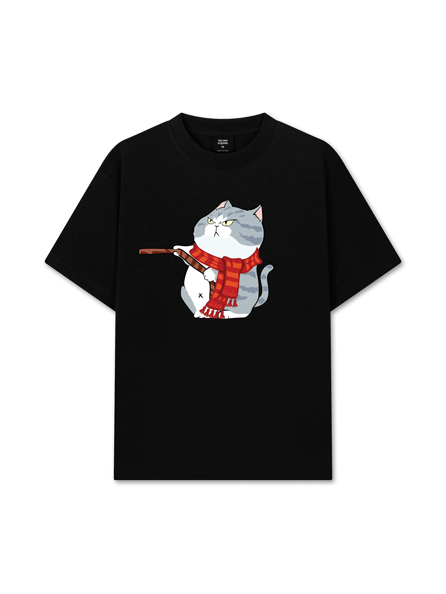 Áo Thun Relaxed Fit Funny Couple Cat