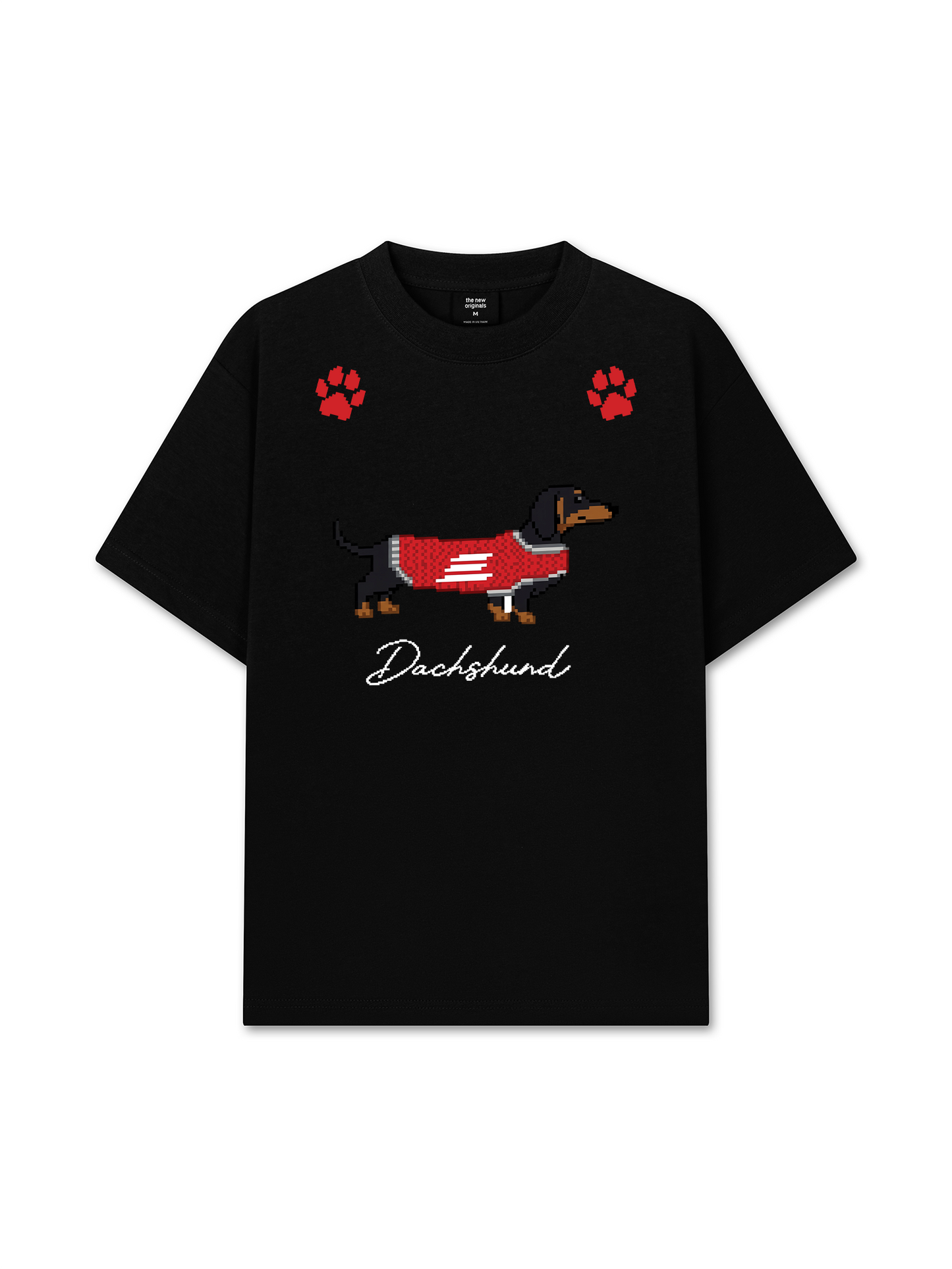 Áo Thun Relaxed Fit Pixel Universe Dachshund