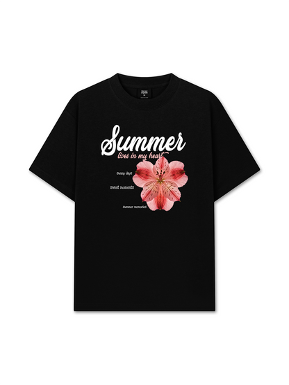 Áo Thun Relaxed Fit Summer Lives In My Heart
