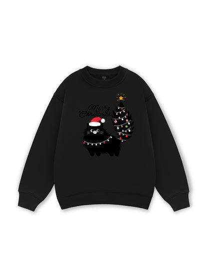 Black Kitty Christmas Sweater