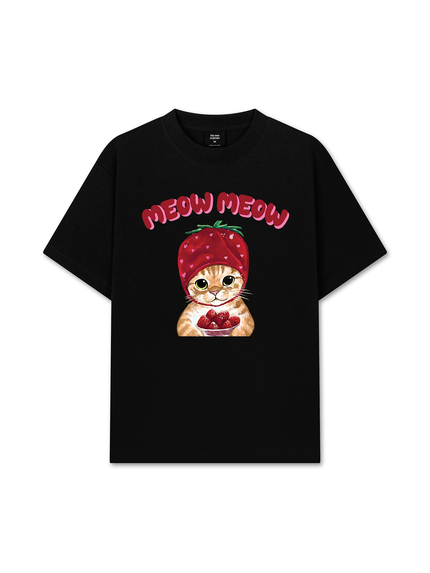Áo Thun Relaxed Fit Meow Meow Strawberry