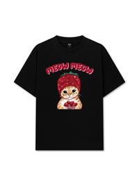 Áo Thun Relaxed Fit Meow Meow Strawberry