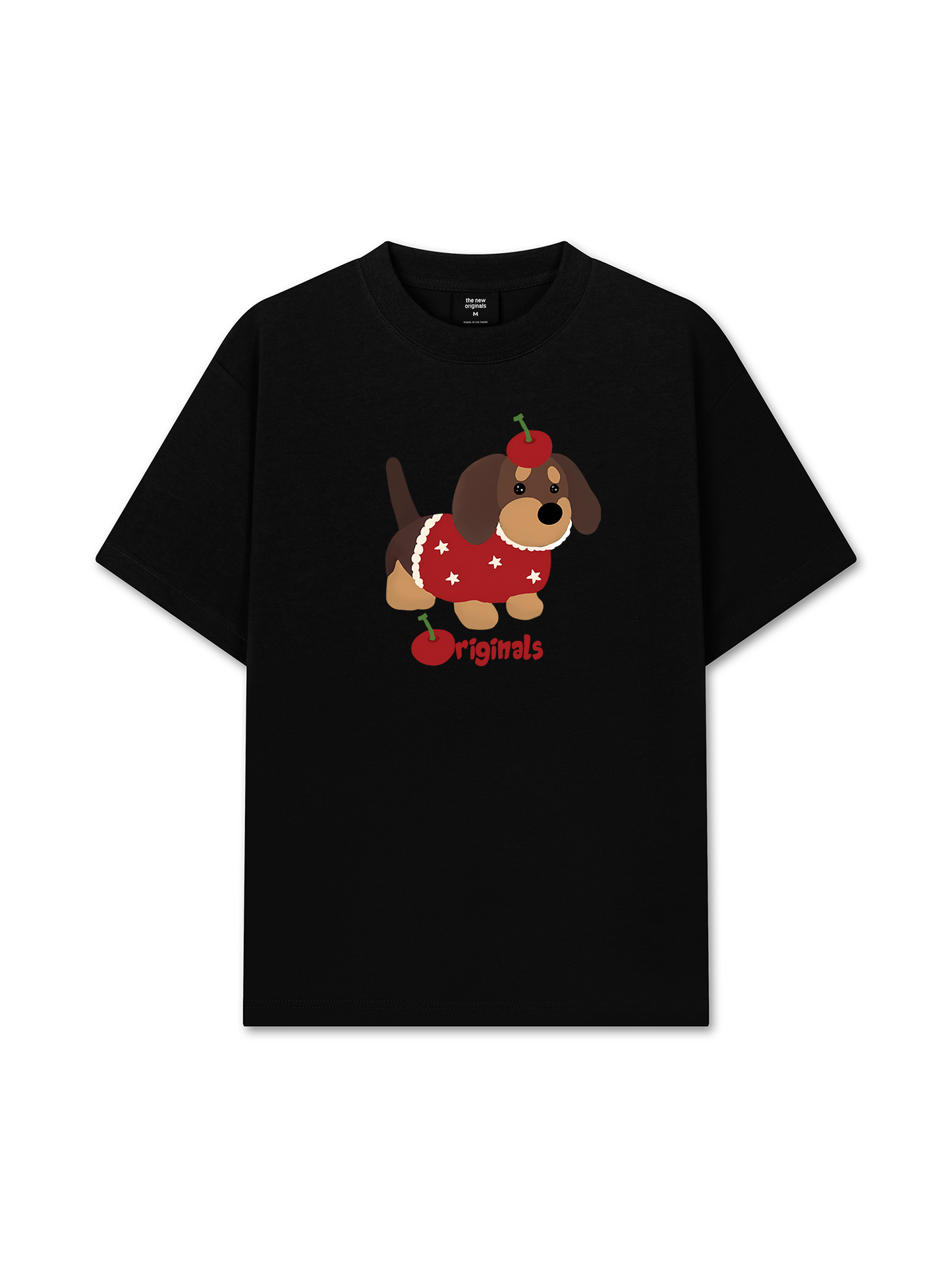 Áo Thun Relaxed Fit Animal Cute Puppy With Cherry