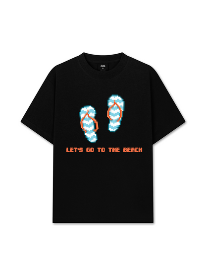 Áo Thun Relaxed Fit Summer Vibes Let's Go To The Beach