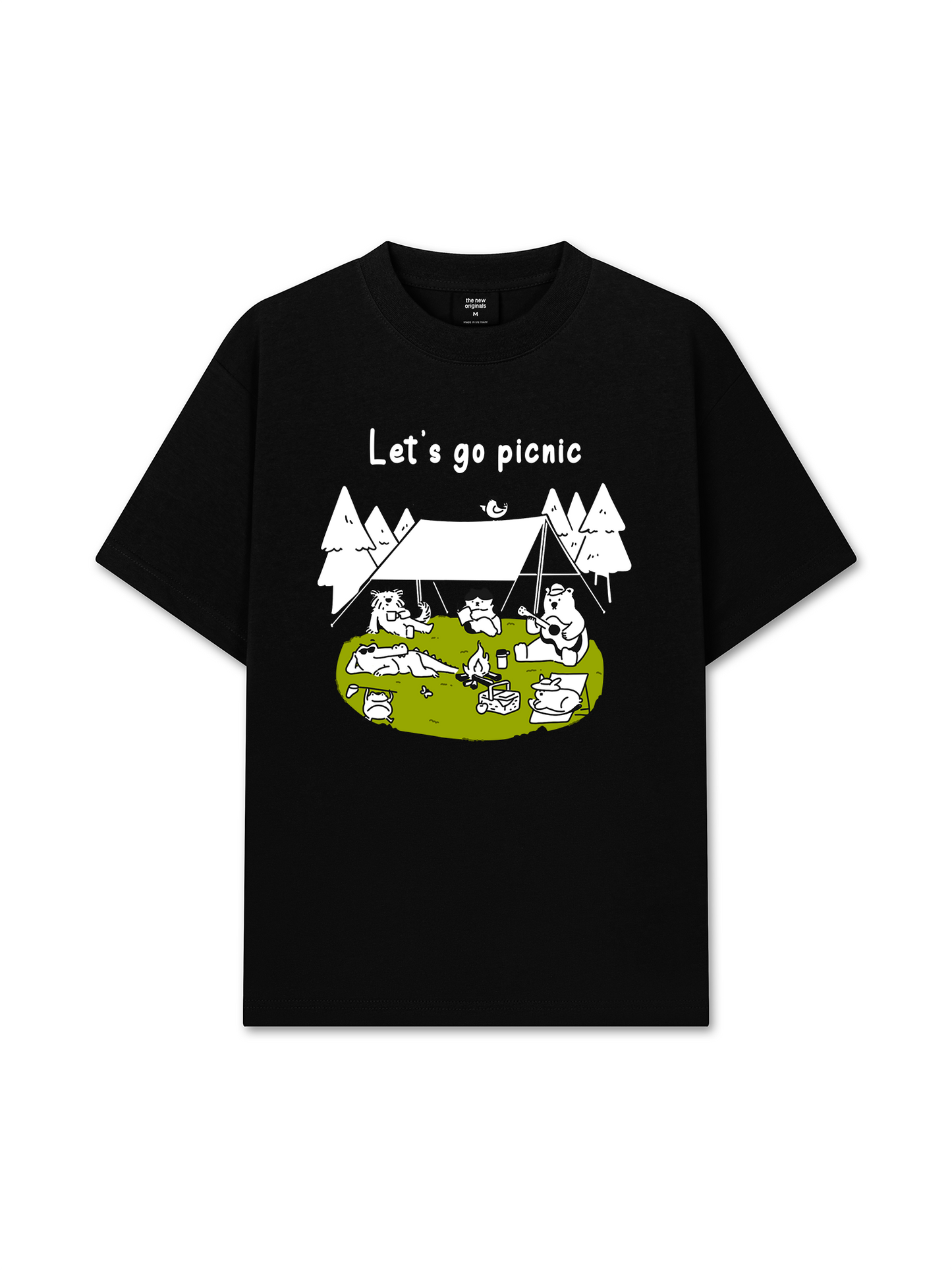 Áo Thun Relaxed Fit Go Outside Let's Go Picnic