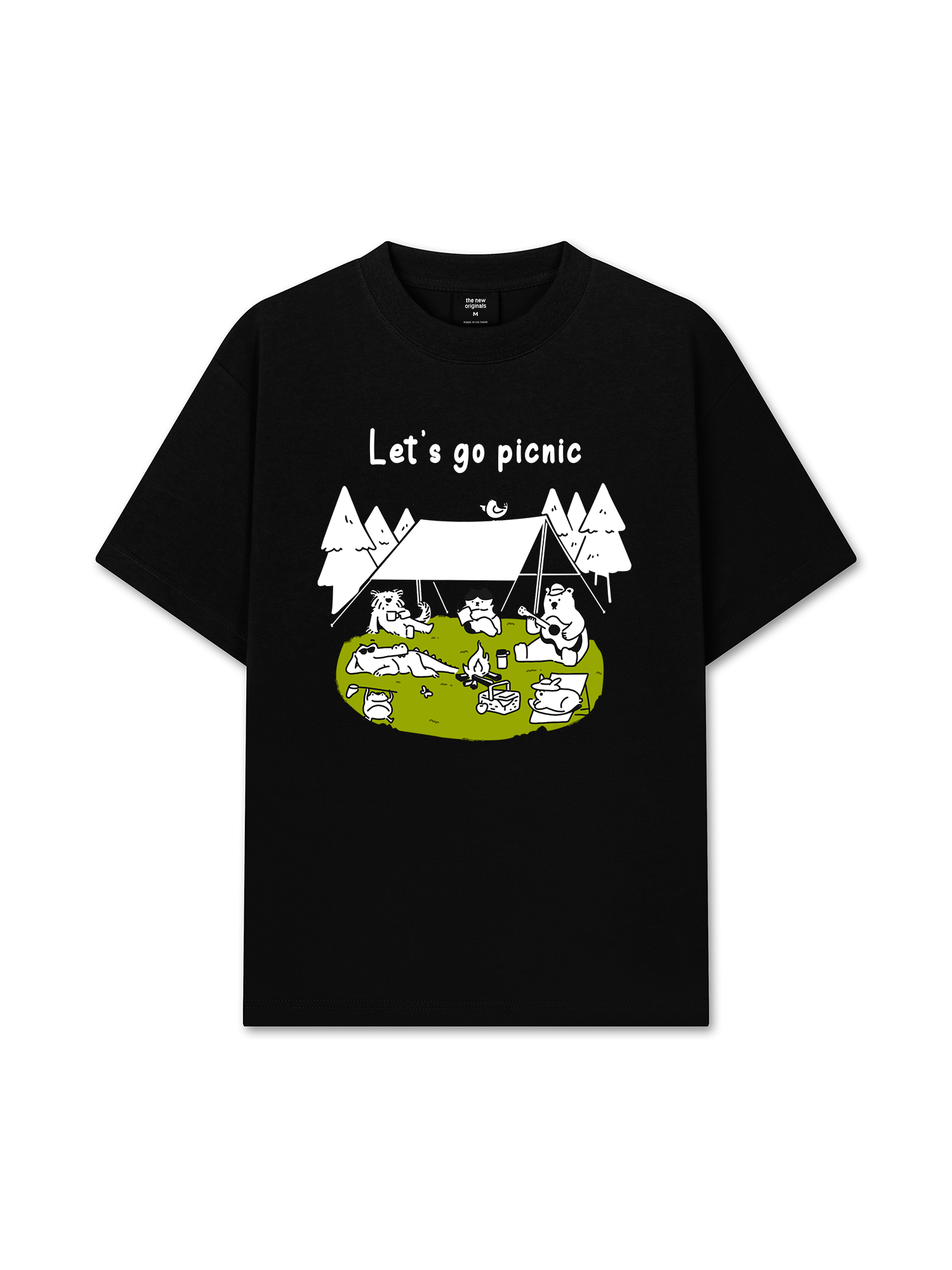Áo Thun Relaxed Fit Go Outside Let's Go Picnic