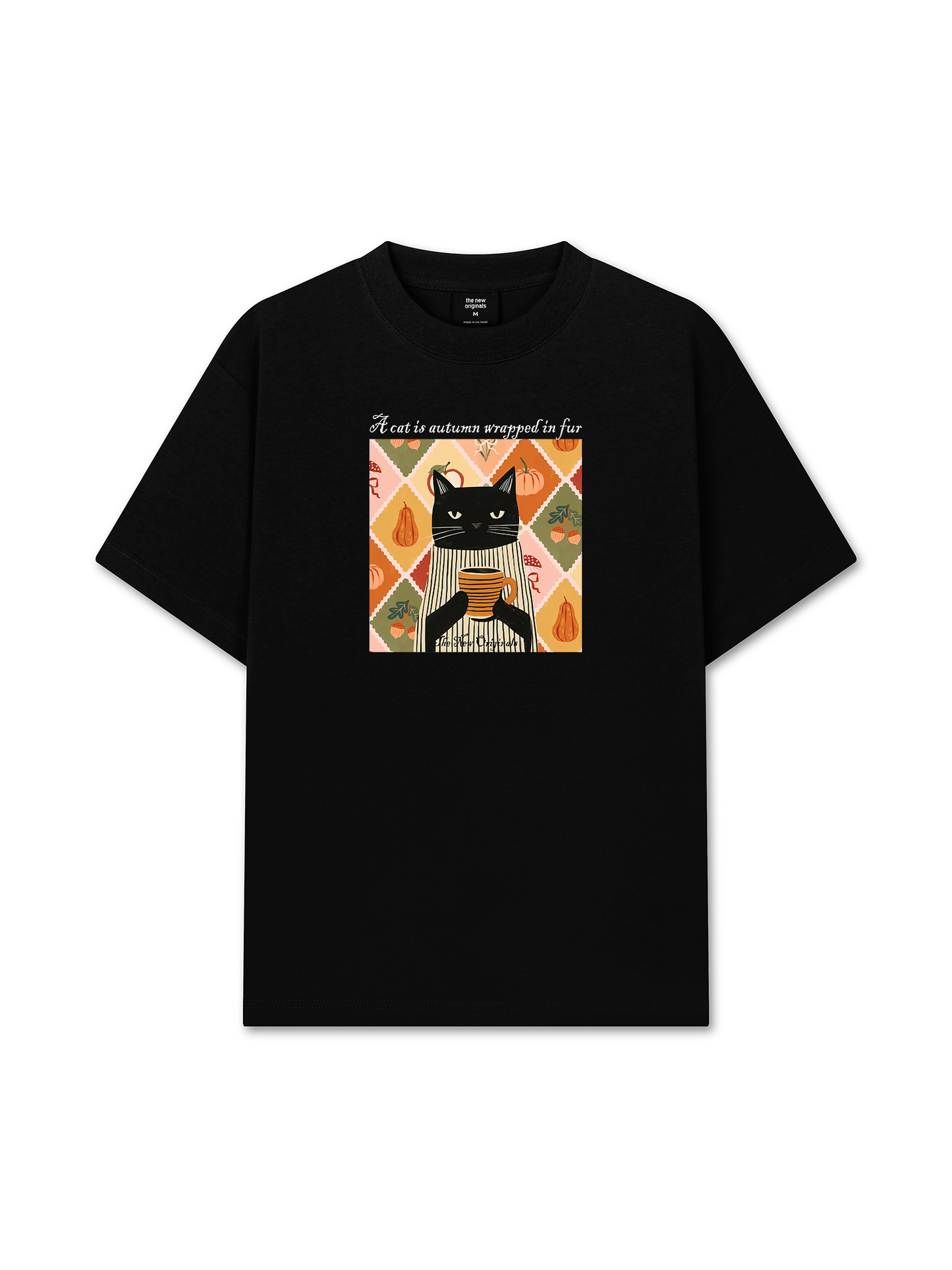 Áo Thun Relaxed Fit Autumn Vibes A Cat