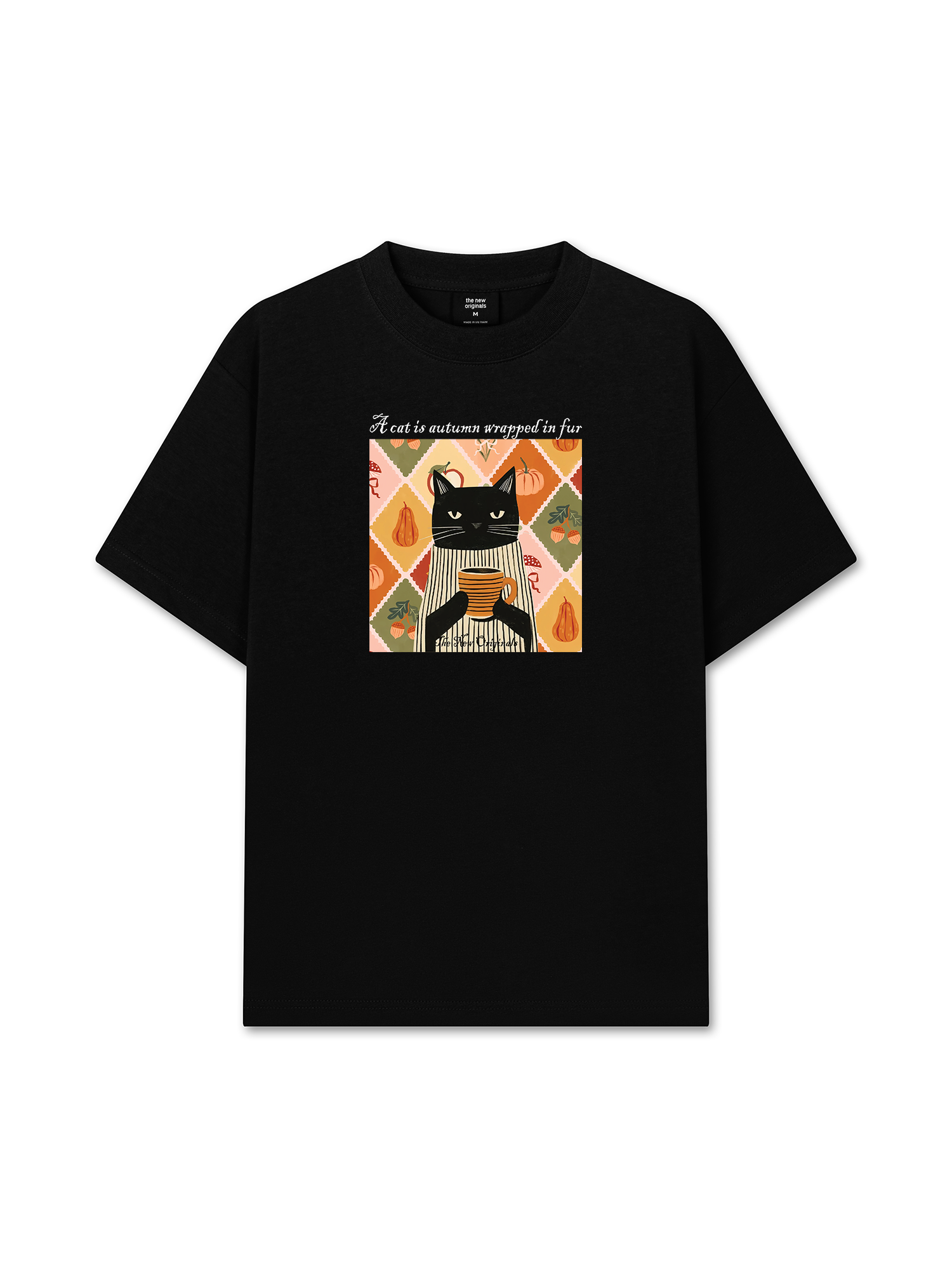 Áo Thun Relaxed Fit Autumn Vibes A Cat