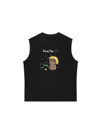Áo Ba Lỗ Relaxed Fit Teddy Land Teddy Rainy Day